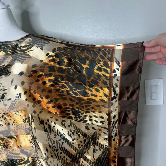 Women's Animal Print Blouse Kaftan Cover-Up One Size Mumu Old Money Mob Wife - Picture 7 of 10